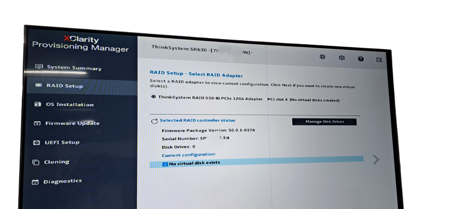 Lenovo SR630 1U 8x 2.5" |1xXeon Silver 4110 CPU|16GB DDR4|RAID 530-8i 12GB PCLe|