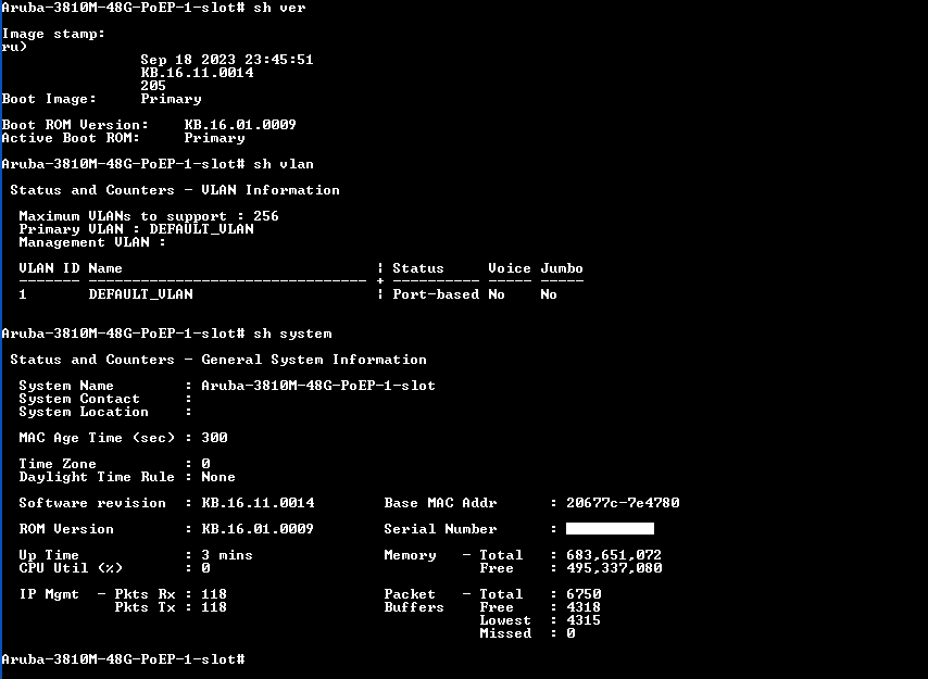 HPE JL074A Aruba 3810M 48x Gigabit PoE+ Switch + 2x PSU