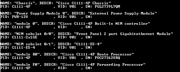 Cisco ISR 1000 Series C1111-4P V01 Intergrated Services Router