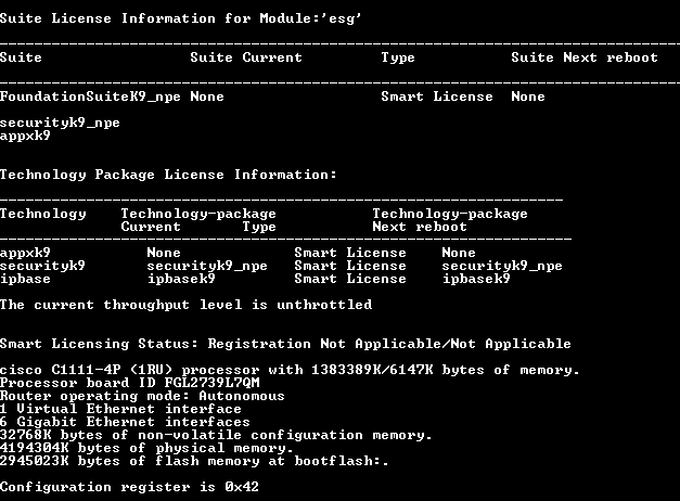 Cisco ISR 1000 Series C1111-4P V01 Intergrated Services Router