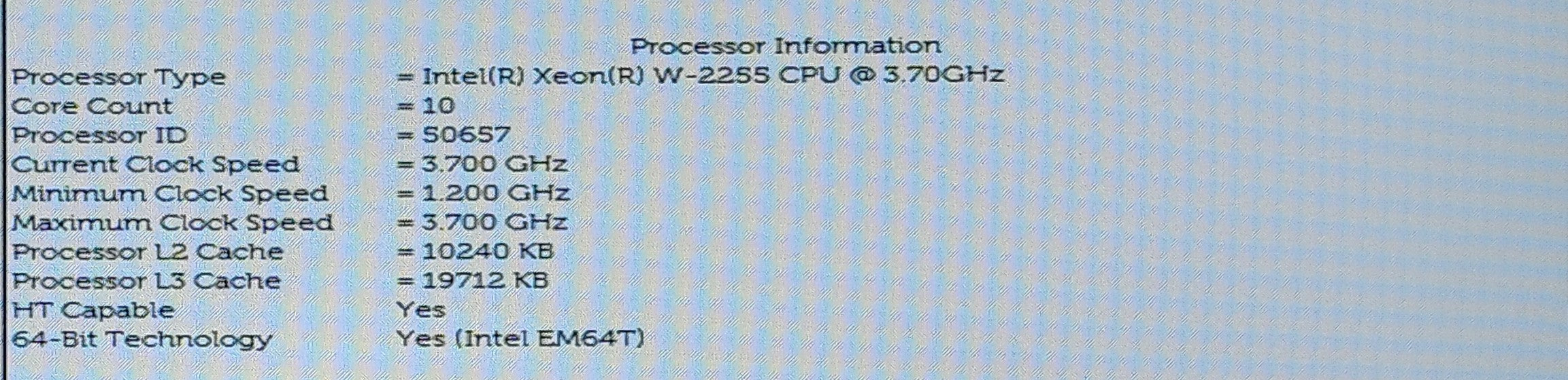Intel Xeon W-2255 10-Core 3.7GHz 19.25MB Cache CPU Processor