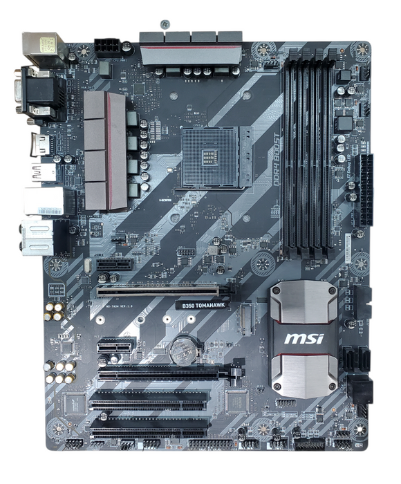 MSI B350 Tomahawk AM4 Motherboard - No CPU / RAM / I/OSHIELD *READ*