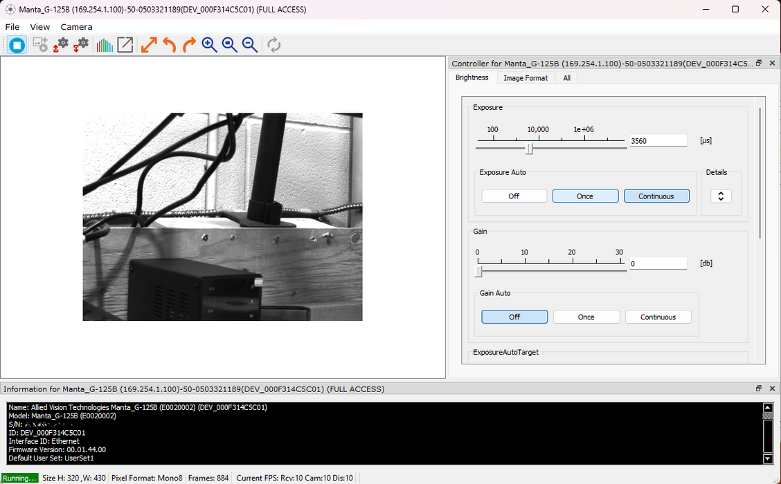 ALLIED AVT stingray MG 125B ASG Industrial camera w/ 3.8-13mm 1:1.4 Lens