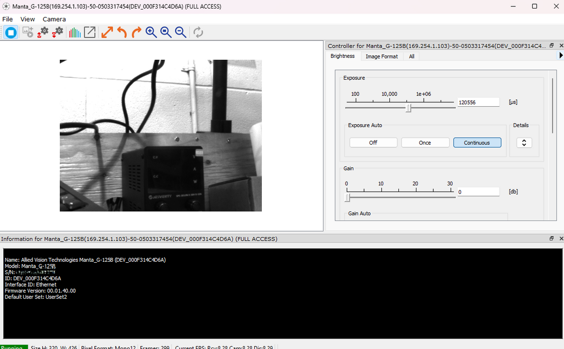 ALLIED AVT stingray MG 125B ASG Industrial camera w/ 1.4/6mm lens
