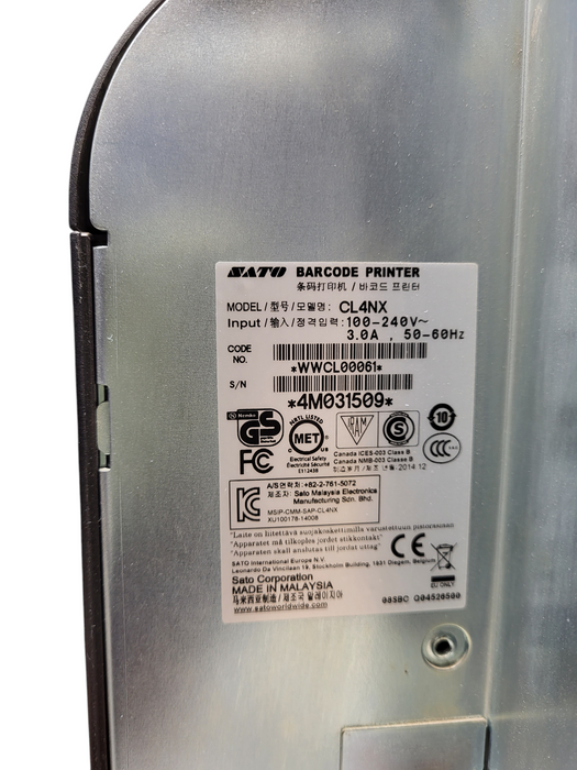 SATO CL4NX Thermal Transfer Printer WWCL00061