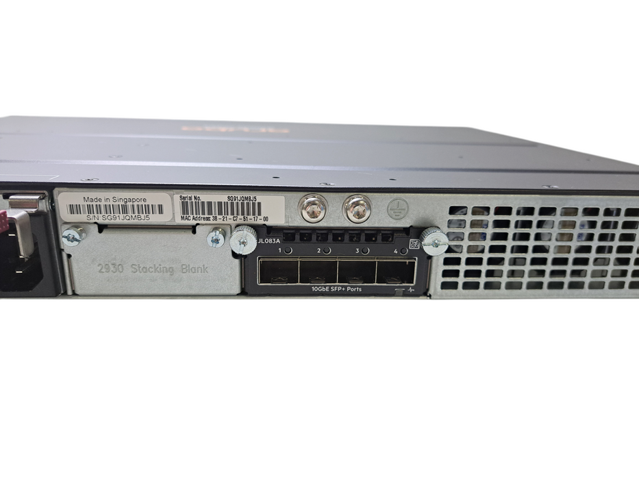 HP Aruba JL321A 2930M 48-Port Gigabit Switch w/ JL083A 4x 10G SFP+ Module