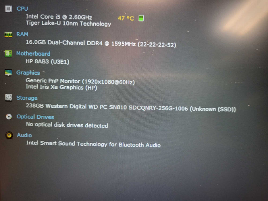 HP EliteBook 830 G8, i5-1145G7 2.4GHz, 16GB DDR4, 256GB NVMe
