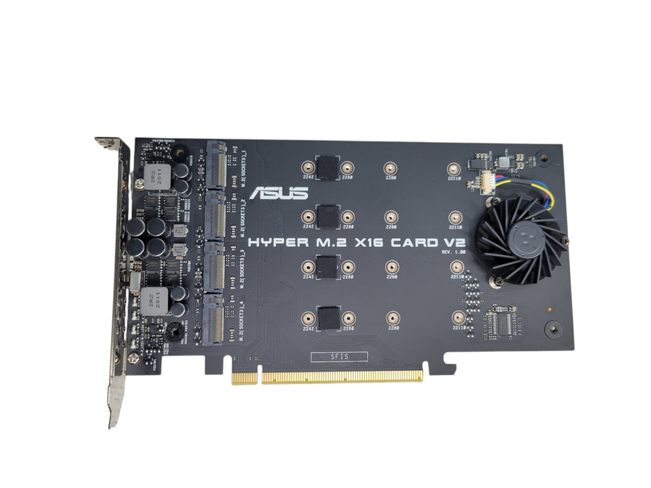 ASUS HYPER M.2 X16 CARD V2 | 4-Port PCIe NVMe RAID Adapter