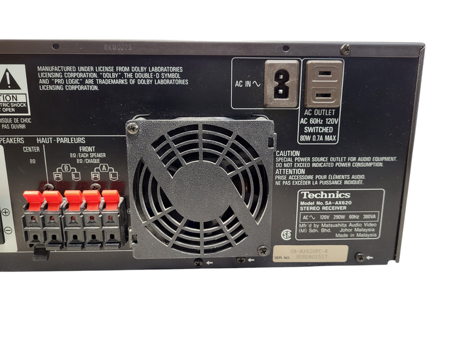 Technics SA-AX6 Audio Video Control Stereo Receiver