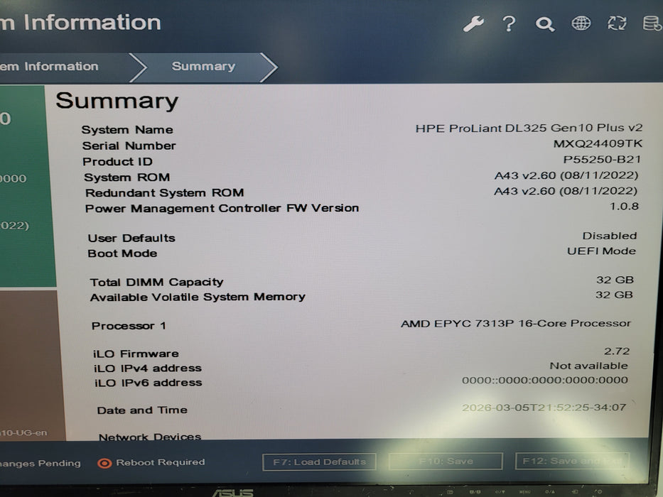 HPE ProLiant DL325 Gen10 Plus V2 - EPYC 7313P 32GB DDR4 MR416i-a Gen10+ 500W PSU