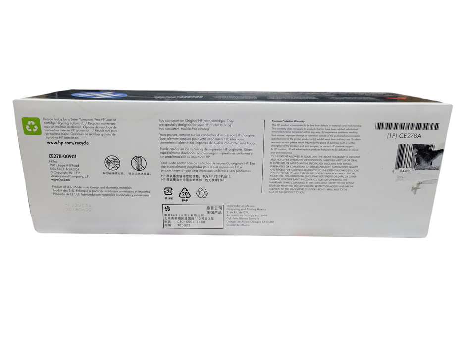 NEW HP LaserJet 78A Black Toner Cartridge (CE278A)