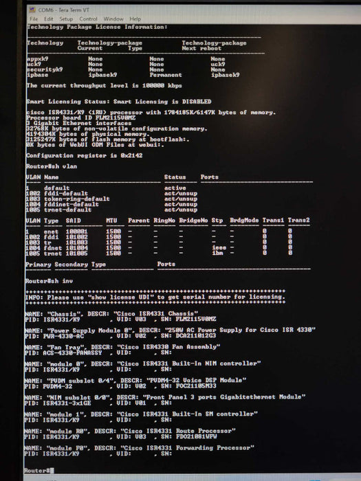 Cisco ISR4331/K9 Integrated Services Router ISR4331 | NO CLOCK ISSUE Q$