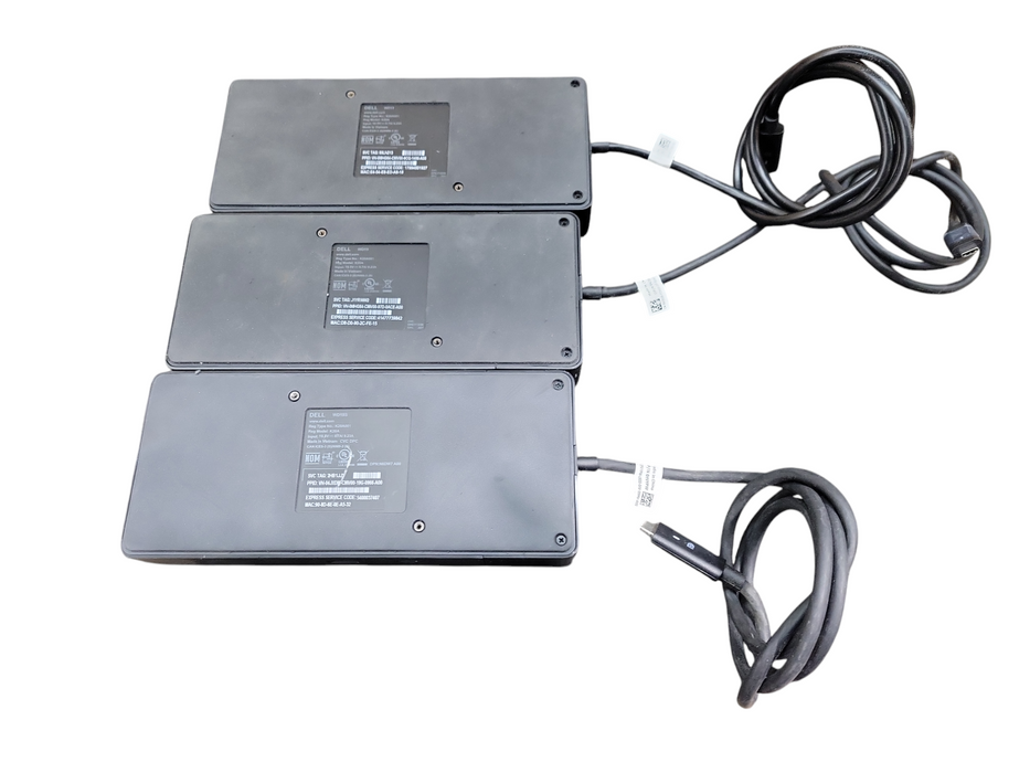 Lot of 3x Dell WD19TBS K20A Thunderbolt 3 USB-C Docking Station