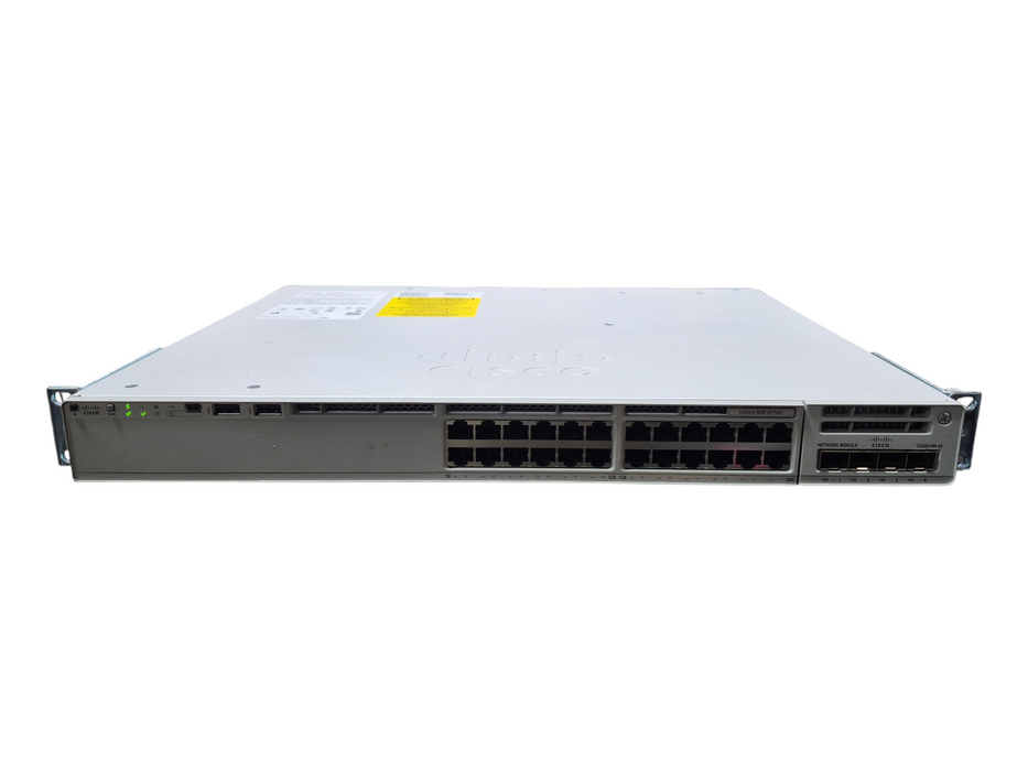 Cisco C9200-24P-E, 24-Port Gigabit PoE+ Managed Switch w/ C9200-NM-4X & 600WAC