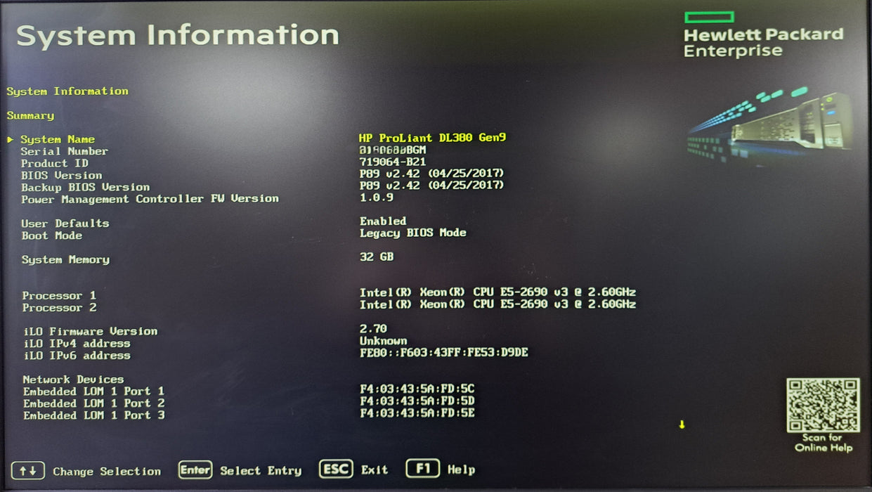 HP ProLiant DL380 Gen9 8x 2.5" | 2x Xeon E5-2690 v3, 32GB DDR4, P440ar, 2x 800W