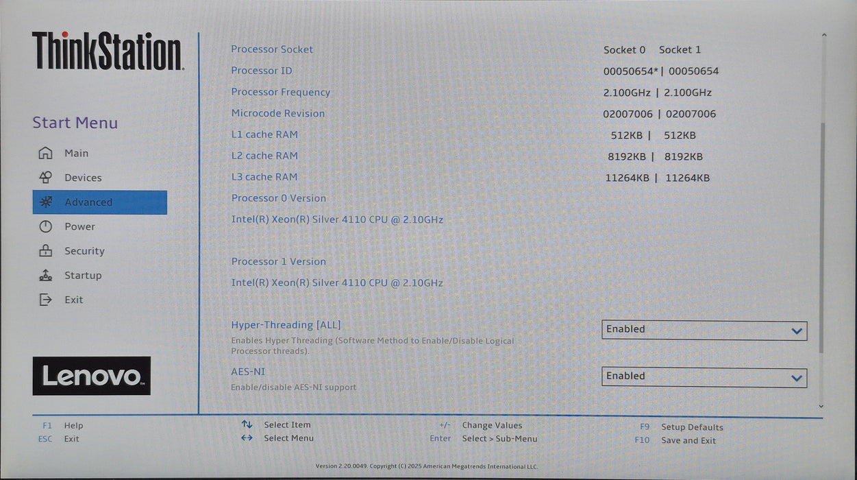 Lenovo Thinkstation P920, 2x Xeon Silver 4110, 32GB DDR4, 2x 256GB NVMe, K620