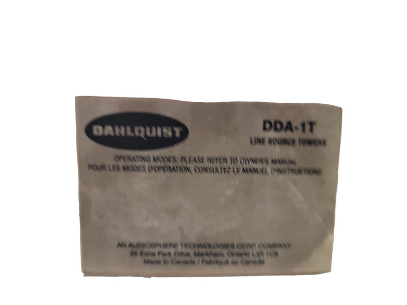 Dahlquist DDA-1C center channel speaker and 4 x Dahlquist DDA-1T line source High quality sound system
