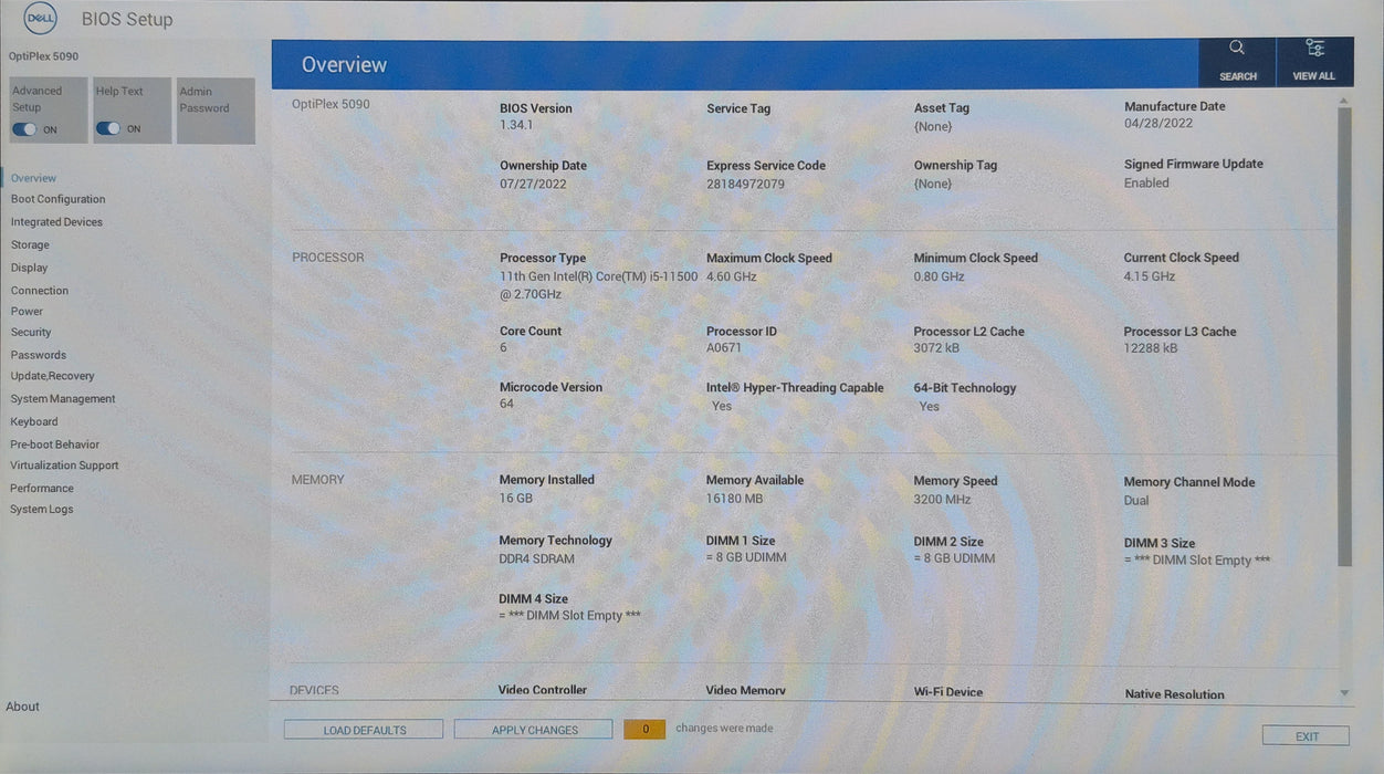 Dell OptiPlex 5090 SFF, i5-11500 2.70GHz, 16GB DDR4, 256GB NVMe