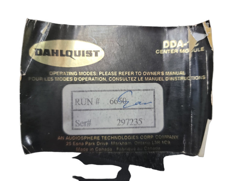 Dahlquist DDA-1C center channel speaker and 4 x Dahlquist DDA-1T line source High quality sound system