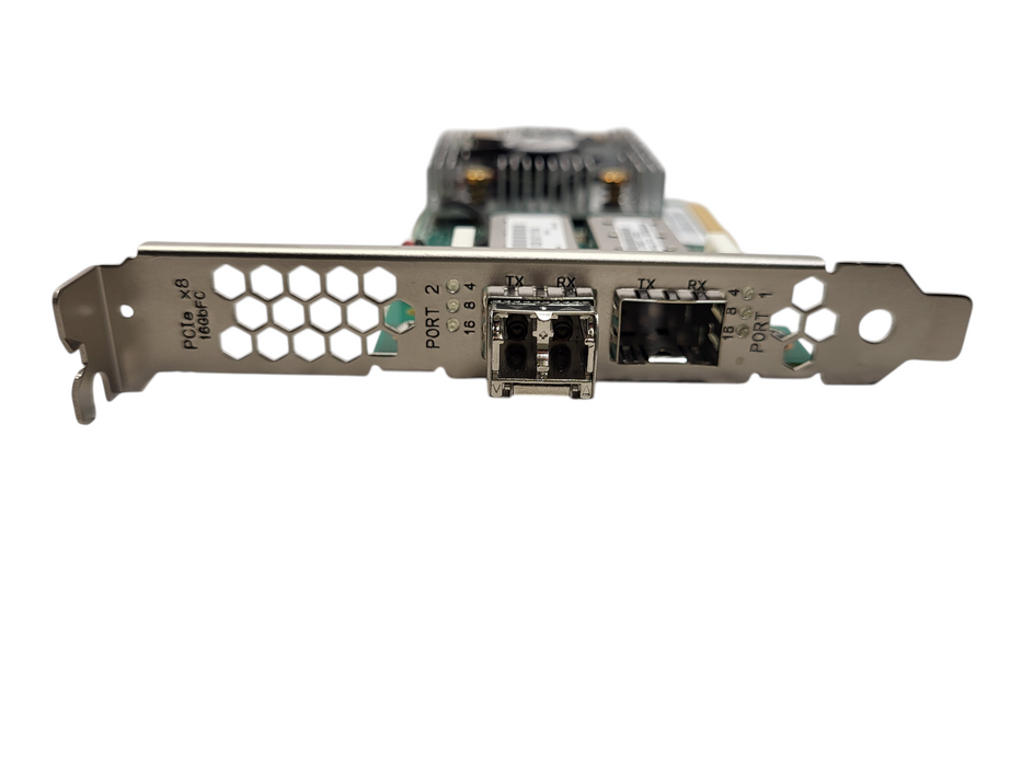 HP QLogic QLE2662 Dual Port 16Gb SFP+ Fibre HBA adapter QW972-63001 w/16GB SFPs
