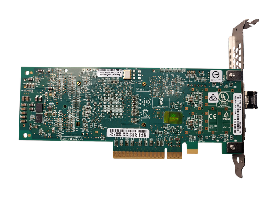 HP QLogic QLE2662 Dual Port 16Gb SFP+ Fibre HBA adapter QW972-63001 w/16GB SFPs