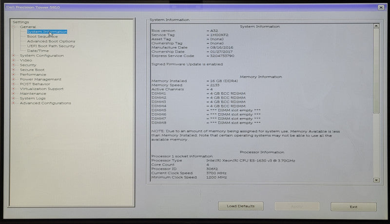 Dell Precision T5810, Xeon E5-1630 v3 3.70GHz, 16GB DDR4, 2x NVIDIA NVS 310