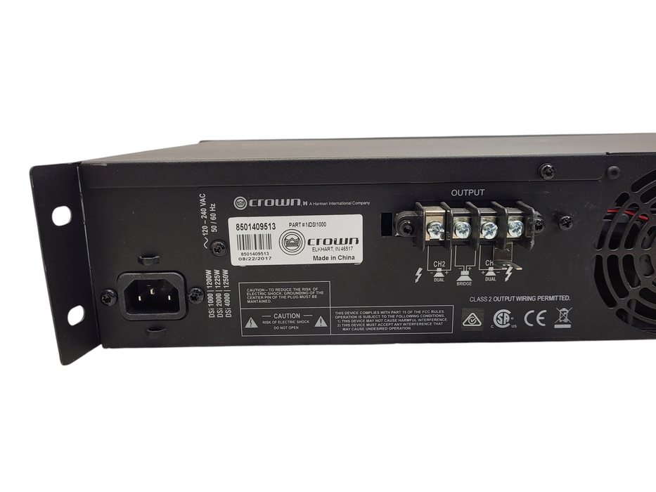 Crown DSi 1000 Two-Channel Power Amplifier | Digital Screen Series