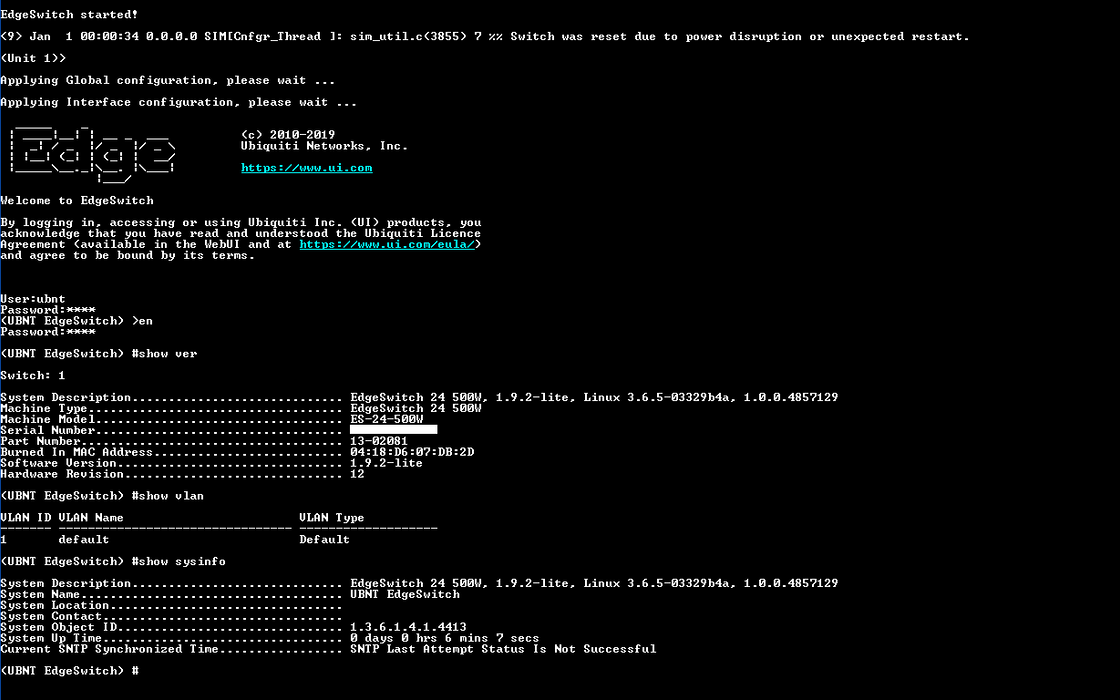 Ubiquiti Network Switch ES-24-500W EdgeSwitch 24 Ethernet Port 500W