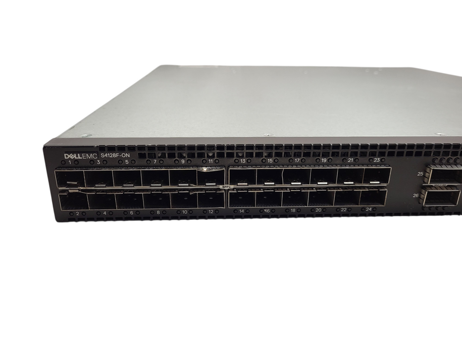 Dell 28-Port 10Gb SFP+ 2-Port 100Gb QSFP28 Network Switch PS S4128F-ON READ