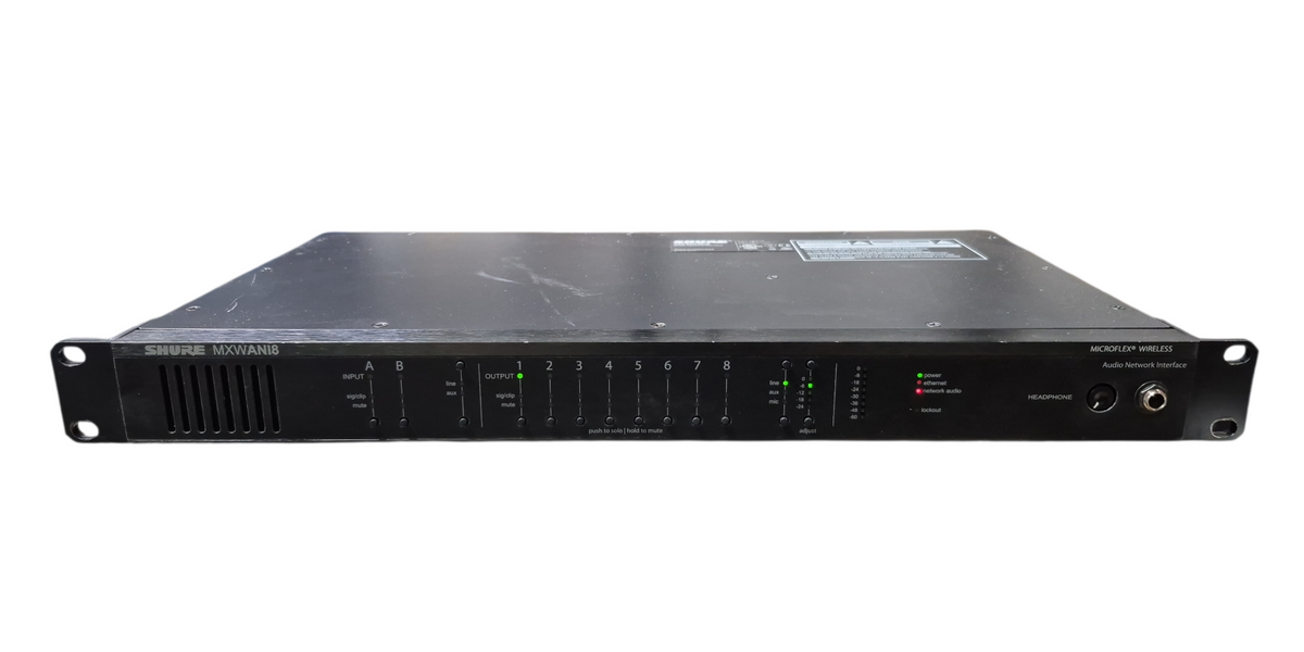 Shure MXWANI8 Microflex Wireless 8-Channel Audio Network Interface