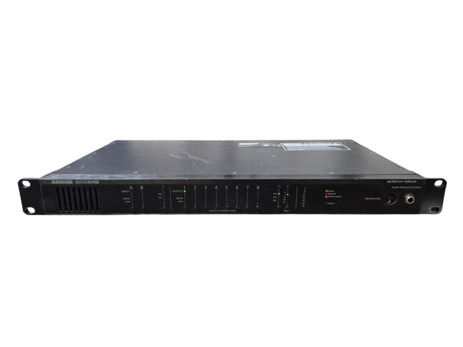 Shure MXWANI8 Microflex Wireless 8-Channel Audio Network Interface