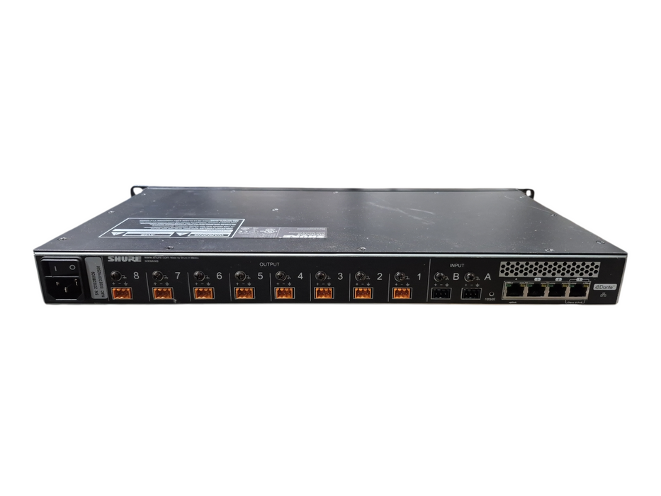 Shure MXWANI8 Microflex Wireless 8-Channel Audio Network Interface