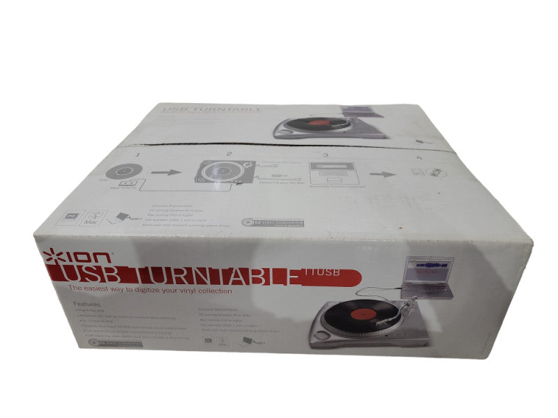 New ION USB Turntable iTTUSB Digitize Your Vinyl Record Album LP 45 33 1/3 RP