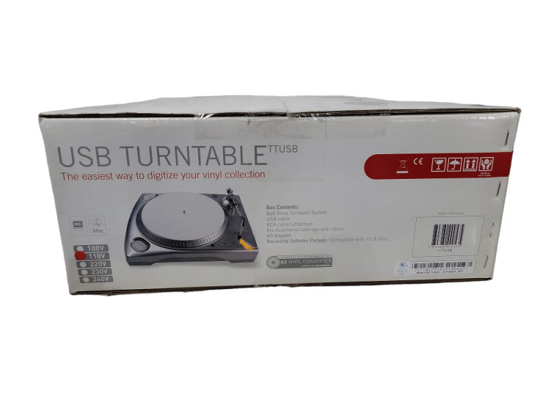 New ION USB Turntable iTTUSB Digitize Your Vinyl Record Album LP 45 33 1/3 RP