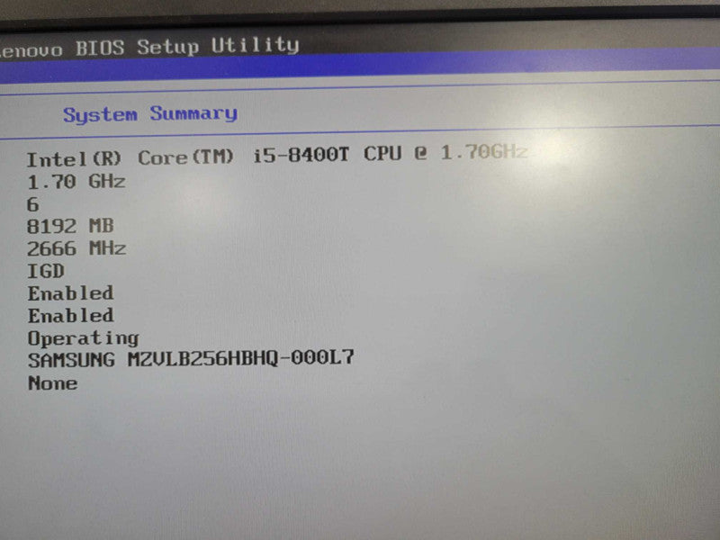 Lenovo thinkcenter M720Q - Core i5-8400T | 8GB RAM | 256GB NVME + PWR !