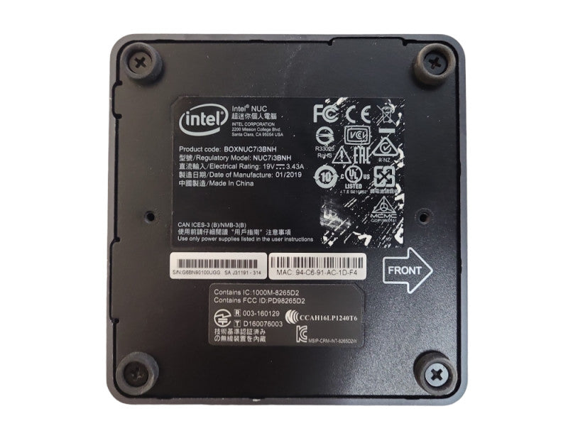 Intel NUC NUC7I3BNB PC, i3-7100U 2.40GHz, 8GB RAM, 256GB Nvme, WiFi