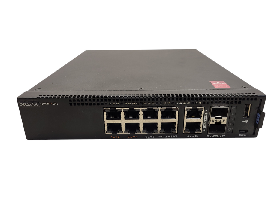 Dell EMC N1108P-ON 8-Port RJ-45 1GbE 4x port PoE+ 2xSFP Ethernet Switch
