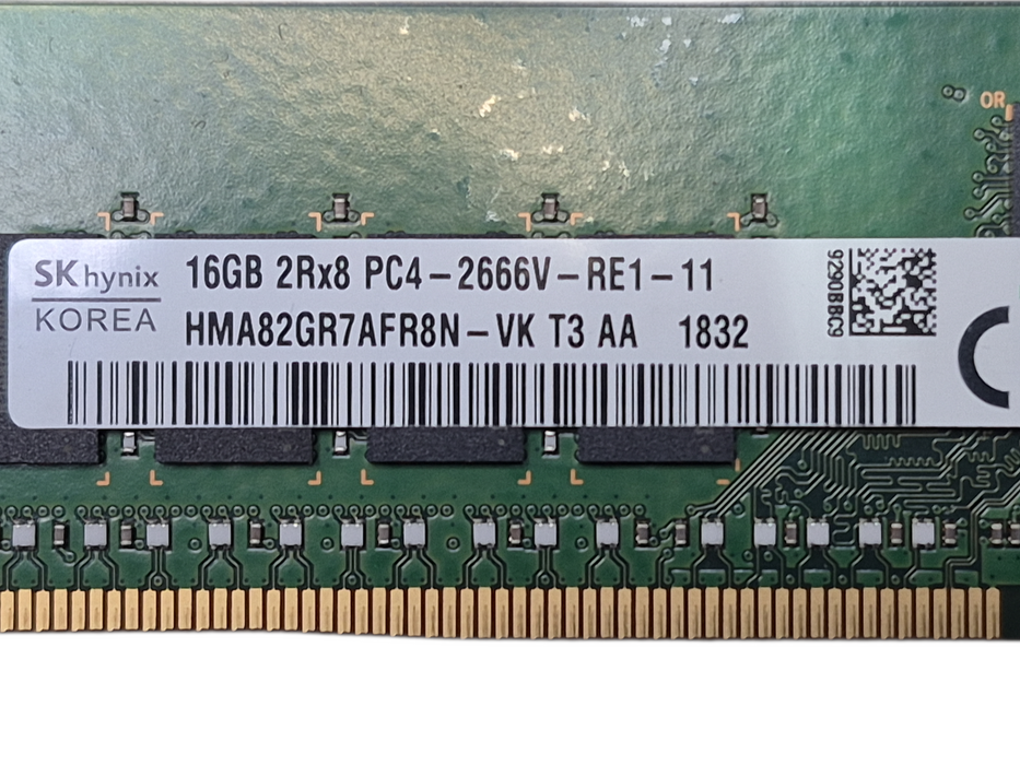 Lot of 6x SK Hynix 16GB 2Rx8 PC4-2666V-RE1-11 HMA82GR7AFR8N-VK