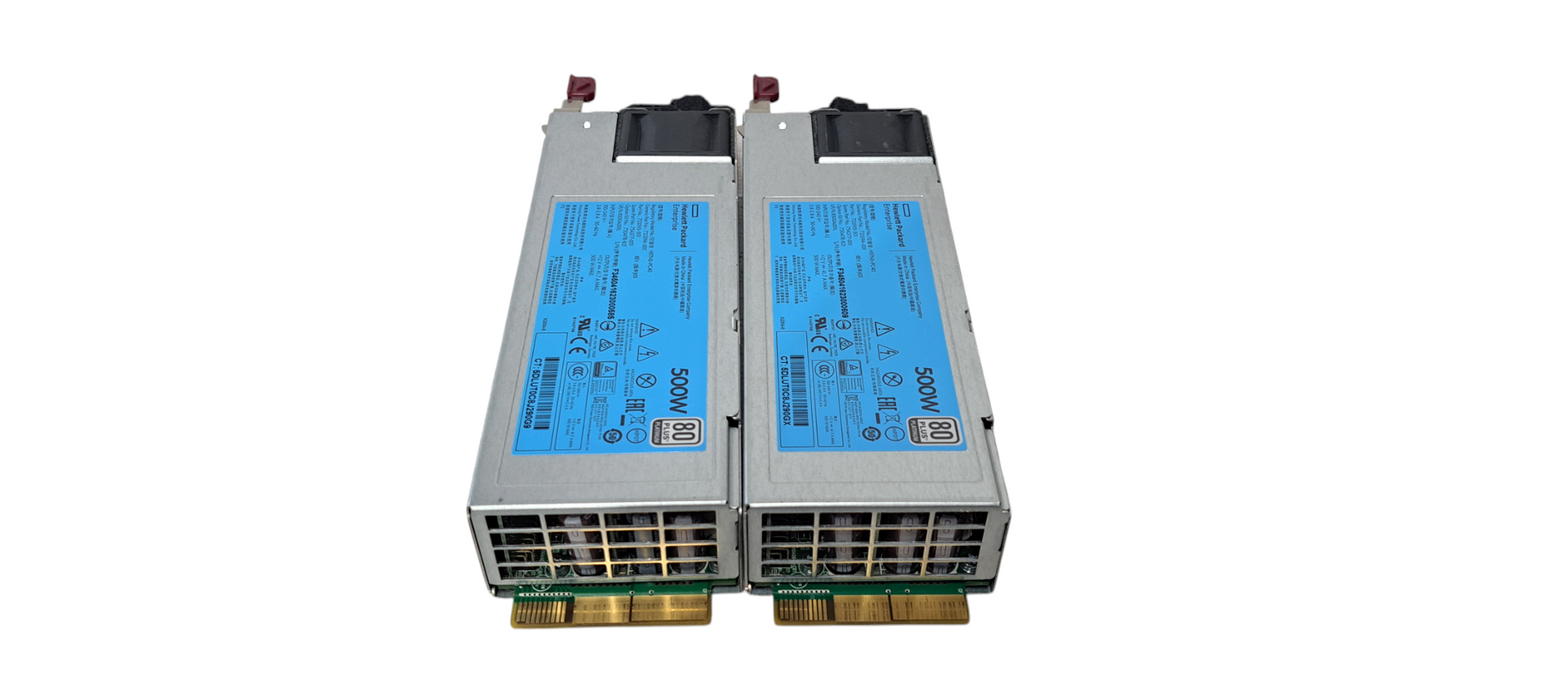 2x HP HSTNS-PC40 500W 80+ Platinum Server Power Supply