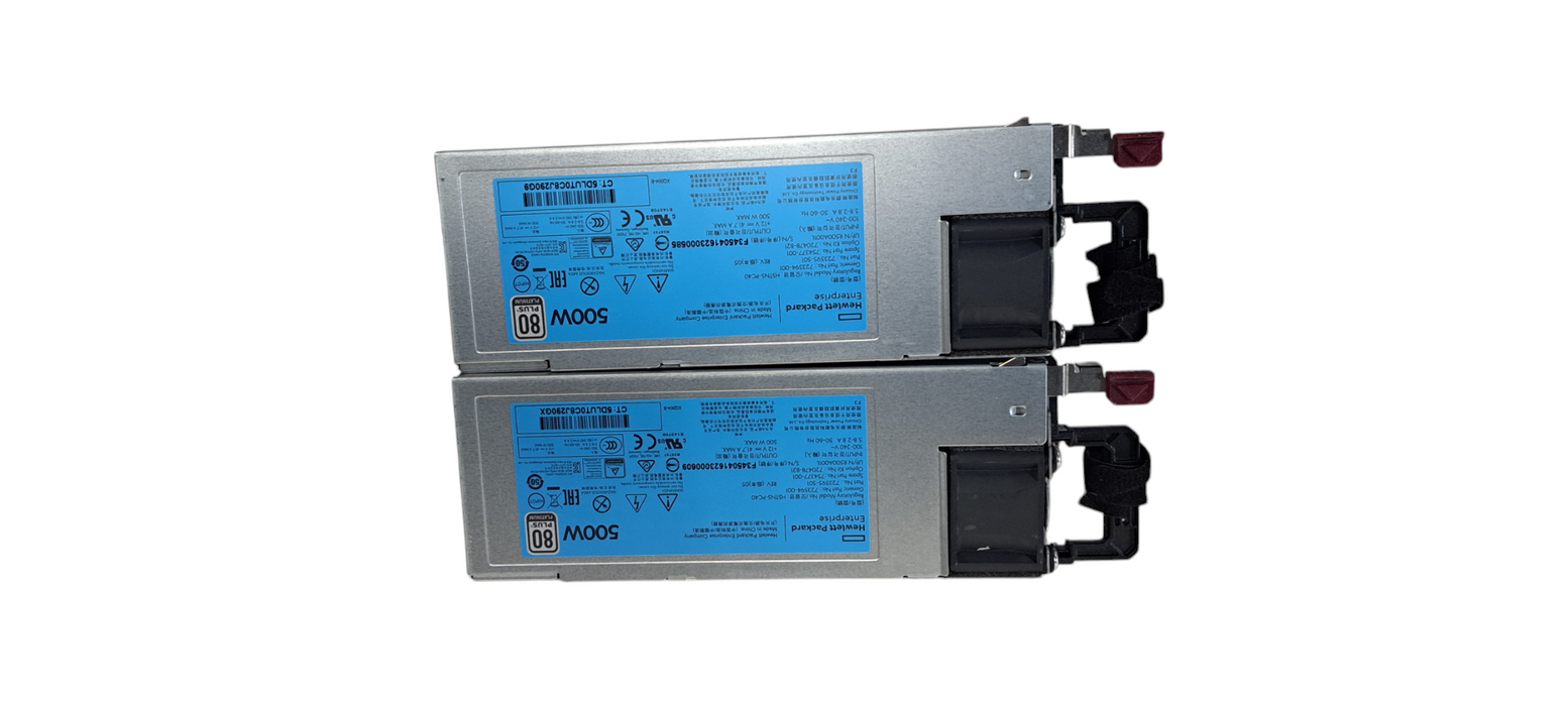 2x HP HSTNS-PC40 500W 80+ Platinum Server Power Supply