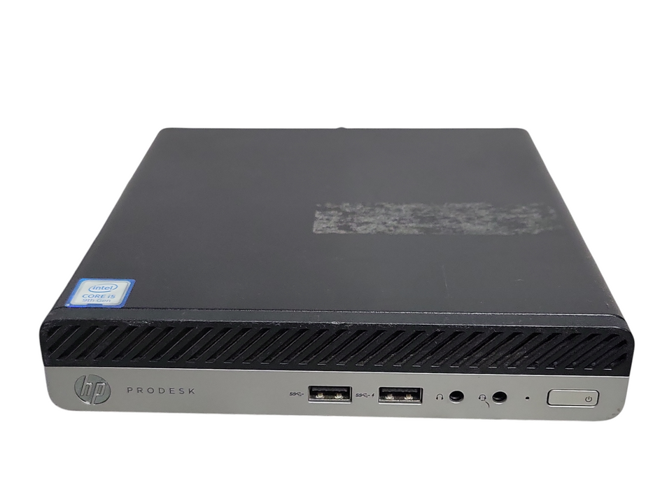 HP ProDesk 400 G5 Mini PC, core I5-9500T 2.20GHz, 8GB DDR4, 256Gb NVMe, w/ Power