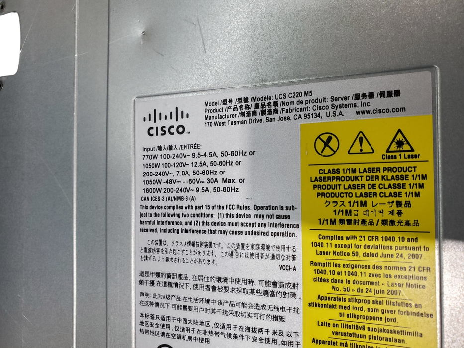 Cisco UCS C220 M5 - 2x Xeon Gold 6140, 16GB DDR4, LSI MegaRAID - No HDD