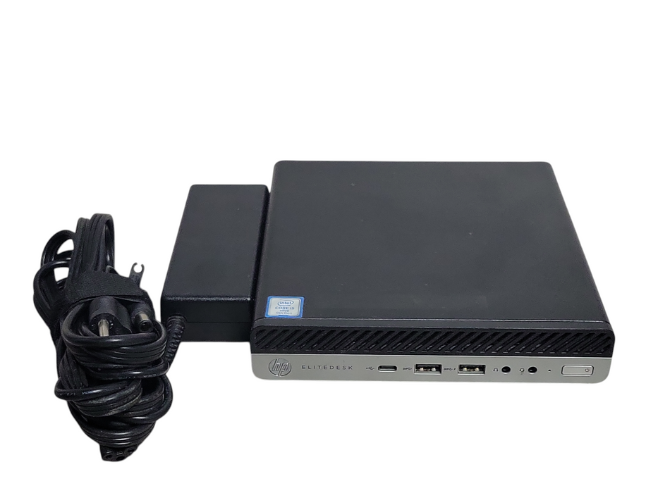 HP EliteDesk 800 G5 Mini, Core i5-9500T 2.20GHz 8GB 256GB NVME w/ Power adapter