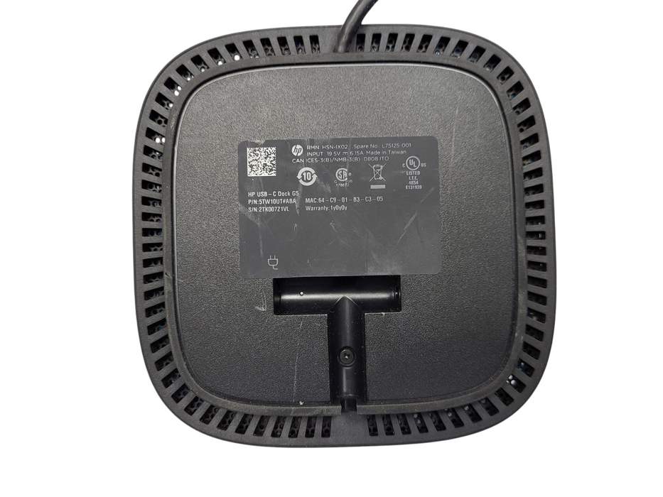 HP USB-C Dock G5 (HSN-IX02) Dual DisplayPort, HDMI USB-C Docking Station No AC