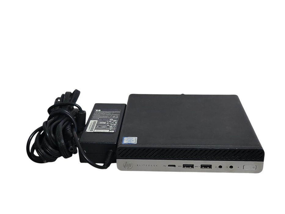 HP EliteDesk 800 G5 Mini PC Core i5-9500T 2.20GHz 8GB 256GB NVME w/ Power adapte