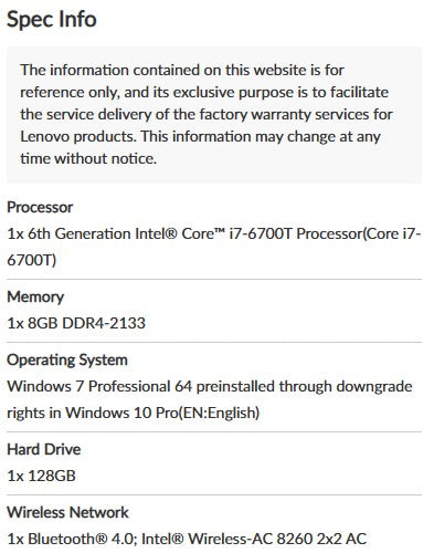 New Lenovo ThinkCentre M900  USFF PC, Core i7-6700T 8GB DDR4 128GB SSD