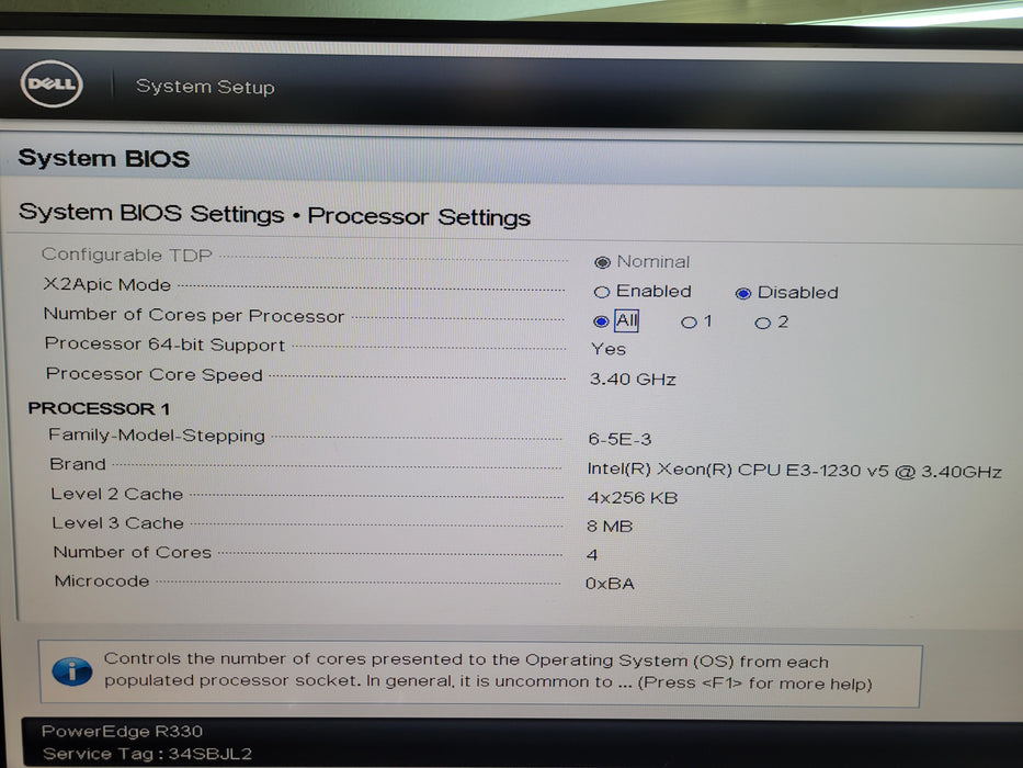 Dell PowerEdge R330 - Xeon E3-1230 v5 24GB DDR4 PERC H330 2x350W PSU