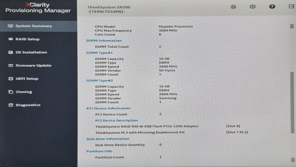 Lenovo SR590 2U 8x3.5", Xeon Silver 4110, 32GB DDR4, 930-8i 2GB, 4x 2TB SAS