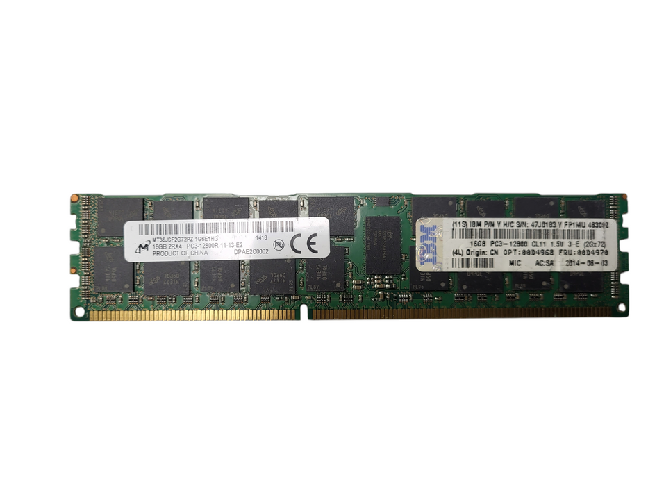 Various brands 16GB 2Rx4 PC3-12800R DDR3 ECC RDIMM Memory