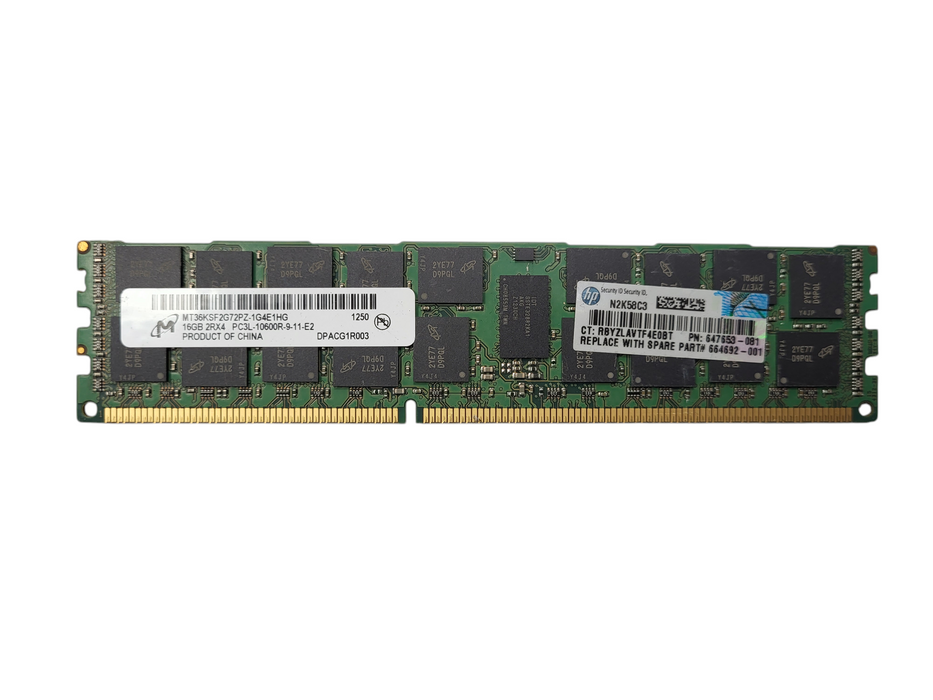 Various brands 16GB 2Rx4 PC3L-10600R DDR3 ECC RDIMM Memory